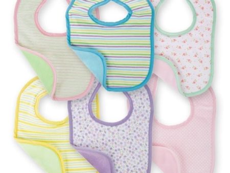 NUBY - Knit Fiber Fill Rever Bib - 6 Pack Supply