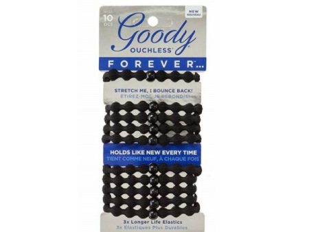 GOODY - Ouchless Forever Elastic Black - 10 Count Online now