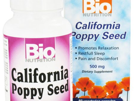 BIO NUTRITION - California Poppy Seed 500 mg - 60 Vegetarian Capsules For Cheap