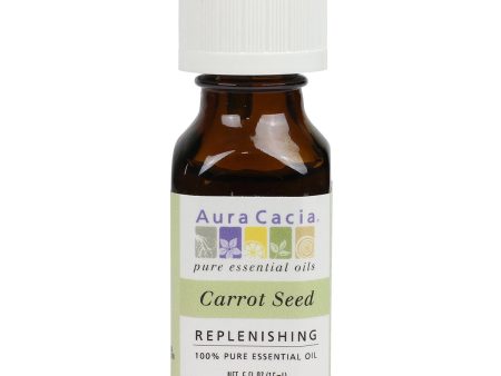 AURA CACIA - 100% Pure Essential Oil Replenishing Carrot Seed - 0.5 fl. oz. (15 ml) For Cheap