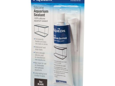 AQUEON - Silicone Aquarium Sealant Black - 3 oz Tube Online now