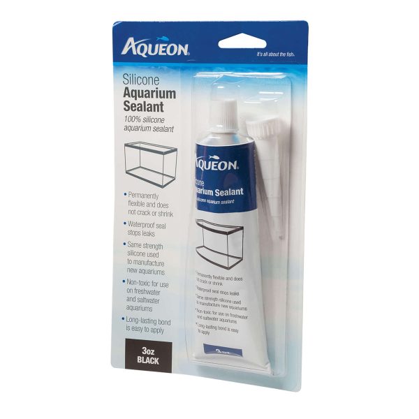 AQUEON - Silicone Aquarium Sealant Black - 3 oz Tube Online now