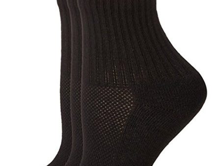 NO NONSENSE - Soft and Breathable Black Crew Socks - 3 Pair Discount