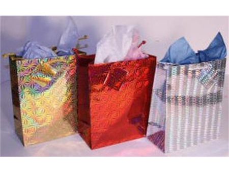 EXCELCO - Gift Bags Assorted Hologram Large - 1 Bag Sale