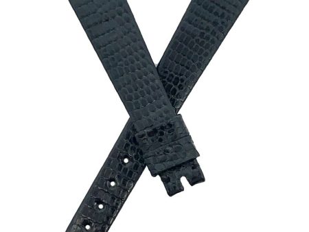 Girard Perregaux 14mm x 10mm Black Lizard Leather Watch Band Strap Cheap