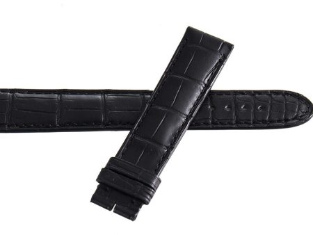 Montblanc Men s 19mm x 17mm Black Alligator Leather Watch Band FTE Online Sale