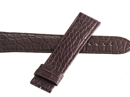 Genuine Cartier 21mm x 18mm Brown Alligator Leather Watch Band Strap For Cheap