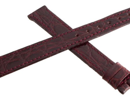 Genuine Universal Geneve NOS 13mm x 11mm Dark Burgundy Leather Watch Band Strap Online Sale