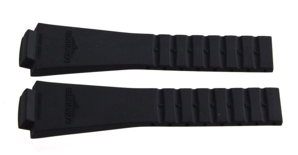 Longines 21mm x 14mm Black Rubber Watch Band Strap Hot on Sale