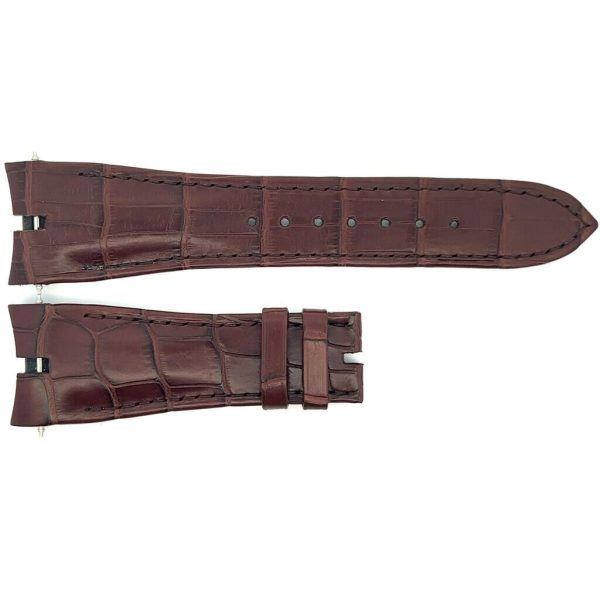 Genuine Roger Dubuis 25mm x 19mm Brown Alligator Leather Watch Band Discount