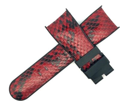 Corum 24mm x 20mm Black and Red  Rubber Watch Band Strap Large Discount