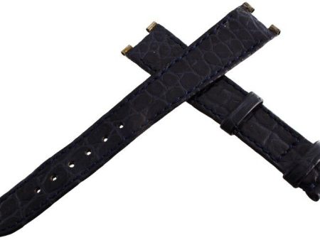 Genuine Ulysse Nardin NOS 15x11mm Navy Blue Alligator Leather Watch Band Strap Sale