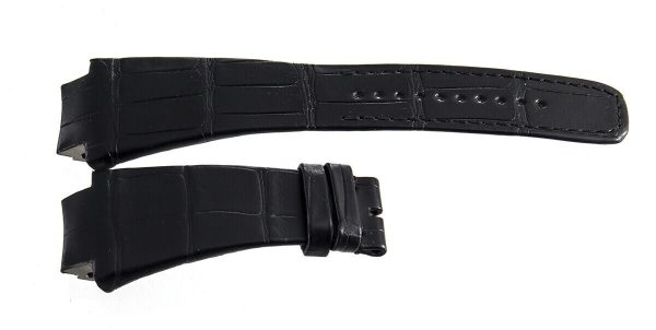 Authentic Richard Mille 29mm x 18mm Black Alligator Watch Band Strap 63-01S 04 Sale