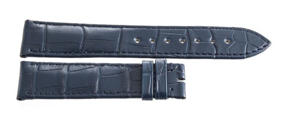 Authentic Corum Swiss 20mm x 18mm Navy Blue Alligator Leather Watch Band 91-30 on Sale