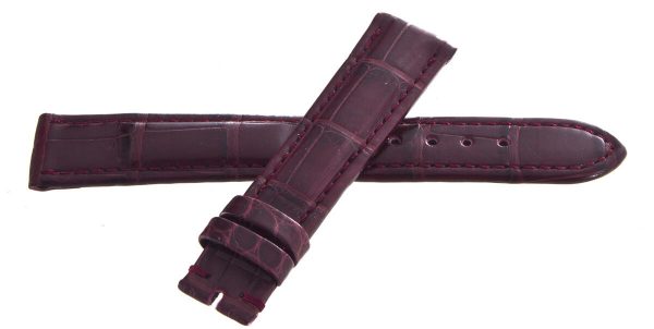 Chronoswiss 18mm x 16mm Burgundy Alligator Leather Watch Band For Sale