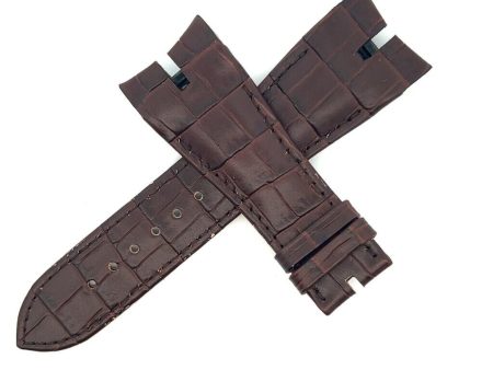 Genuine Roger Dubuis 27mm x 21mm Brown Alligator Leather Watch Band For Discount