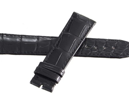 Authentic Corum Swiss 20mm x 18mm Black  Alligator Leather Watch Band 91-03 Discount