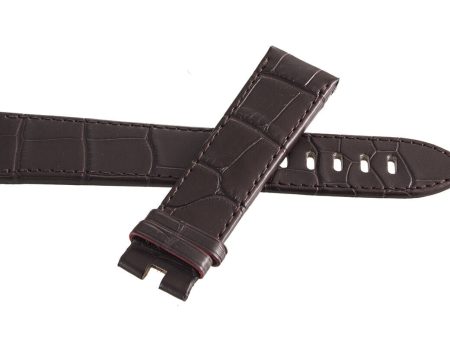 Montblanc Men s 22mm x 20mm Brown Alligator Leather Watch Band FSH Sale