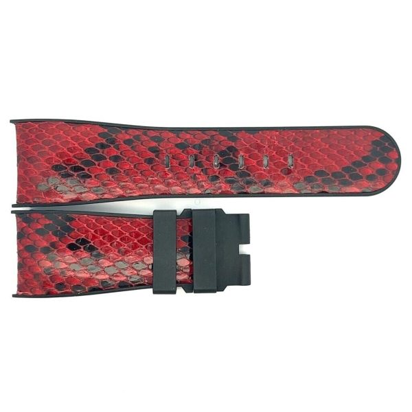 Corum 24mm x 20mm Black and Red  Rubber Watch Band Strap Large Discount