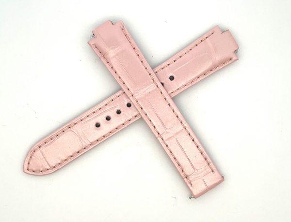 Cartier Paris 16mm x 14mm Shiny Pink Alligator Leather Watch Band KD4GYY52 FAC Supply