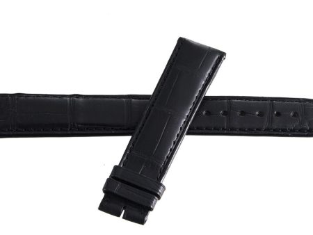 Genuine Longines 20mm x 18mm Black Alligator Leather Watch Band Strap L682124832 Cheap