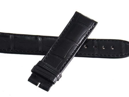 Genuine Longines 20mm x 18mm Black Alligator Leather Watch Band Strap L682124835 For Cheap