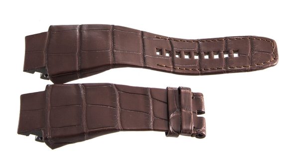 Authentic Richard Mille 30mm x 22mm Brown Alligator Watch Band Strap 60-01L 08 Supply