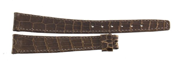 Girard Perregaux 14mm x 10mm Shiny Brown Alligator Leather Watch Band Strap on Sale