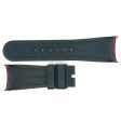 Corum 24mm x 20mm Black and Red  Rubber Watch Band Strap Large Discount