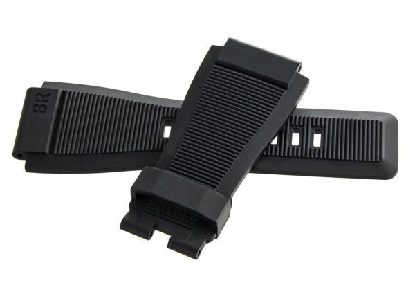 Bell & Ross 24mm x 24mm Black Rubber Replacement Strap For Sale