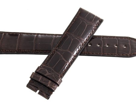 Genuine Arnold & Son 22mm x 20mm Brown Shiny Leather Watch Band Strap Cheap