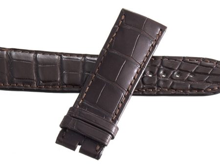 Montblanc 22mm x 20mm Brown Alligator Leather Watch Band Strap FTB Online now