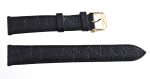 19mm Longines Black Croc Replacement Watch Band Strap Gold Buckle on Sale