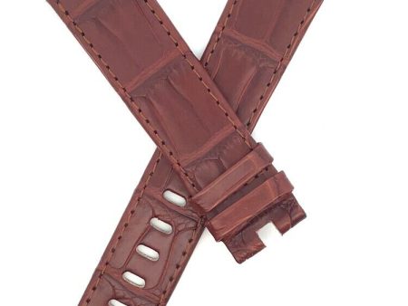 Montblanc Men s 22mm x 20mm Brown Alligator Leather Watch Band Strap FSK For Cheap