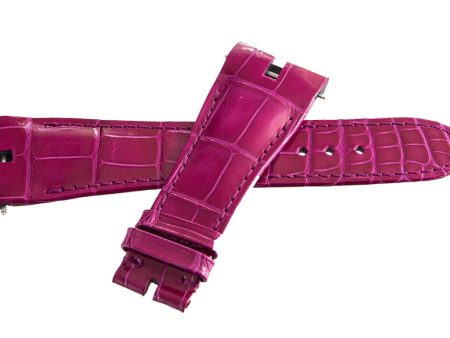 Genuine Roger Dubuis 25mm x 19mm Pink Alligator Leather Watch Band on Sale