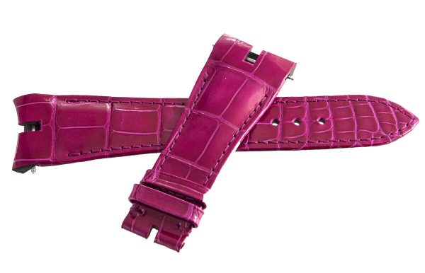 Genuine Roger Dubuis 25mm x 19mm Pink Alligator Leather Watch Band on Sale