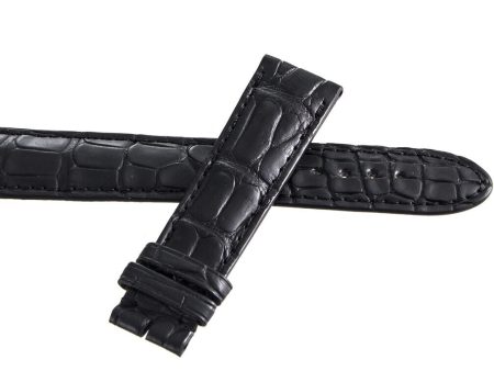 Montblanc Men s 21mm x 18mm Black Alligator Leather Watch Band PYH Online