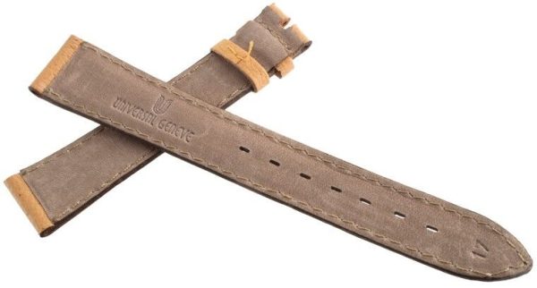 Genuine Universal Geneve NOS 17x14mm Beige Leather Watch Band Strap Online