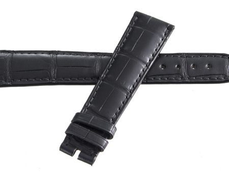 Genuine Chopard 20mm x 16mm Black Alligator Watch Band Strap 080 B0200-0390 Fashion