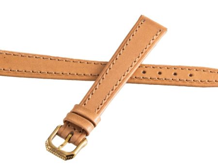 Girard Perregaux 13mm Beige Leather Gold Buckle Watch Band Strap Cheap