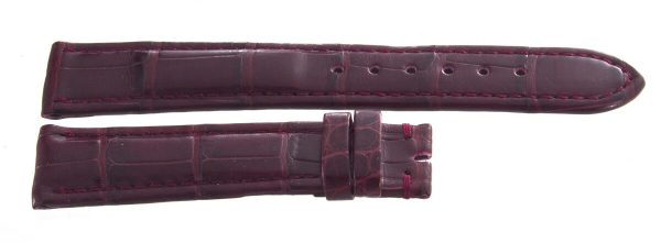 Chronoswiss 18mm x 16mm Burgundy Alligator Leather Watch Band For Sale