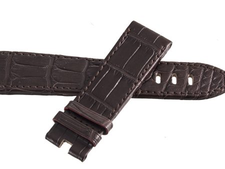 Montblanc Men s 22mm x 20mm Brown Alligator Leather Watch Band FRB Online Hot Sale