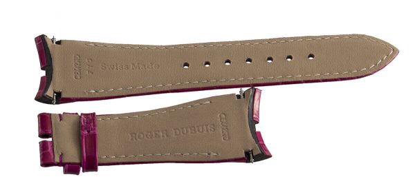 Genuine Roger Dubuis 25mm x 19mm Pink Alligator Leather Watch Band on Sale