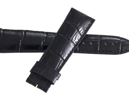 Frederique Constant Geneve 22mm x 18mm Black Alligator Watch Band Strap For Sale