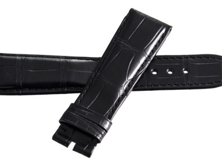 Authentic Corum 21mm x 18mm Black Alligator Leather Watch Band Strap NEW 7101 For Cheap