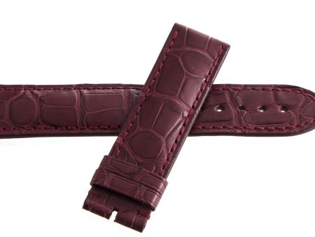 Genuine Arnold & Son 20mm x 20mm Burgundy Alligator Leather Watch Band Strap Online Hot Sale