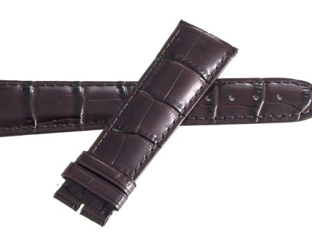 Frederique Constant Geneve 22mm x 18mm Brown Alligator Leather Watch Band For Sale