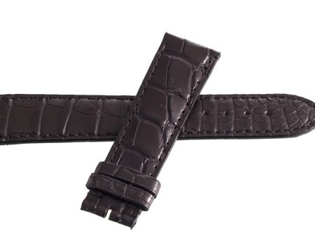 Genuine Longines 20mm x 18mm Dark Brown Alligator Leather Watch Band L682152086 Hot on Sale