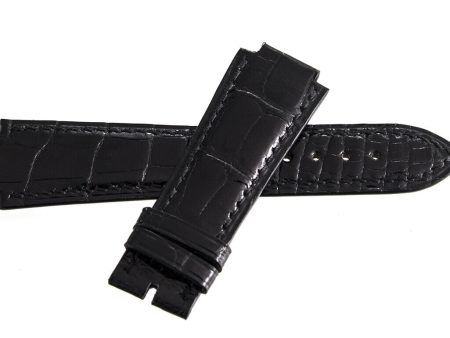 Genuine Chopard 22mm x 18mm Black Shiny Alligator Watch Band Strap 070 Cheap