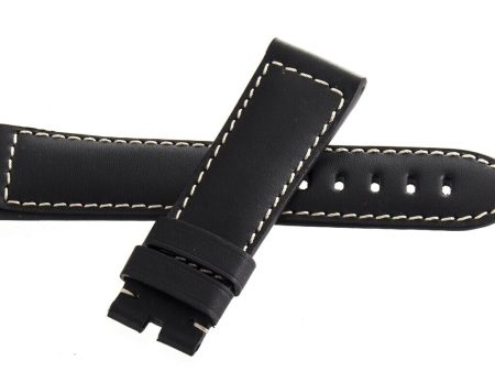 Genuine Graham 22mm x 20mm Black Genuine Leather Watch Band Discount